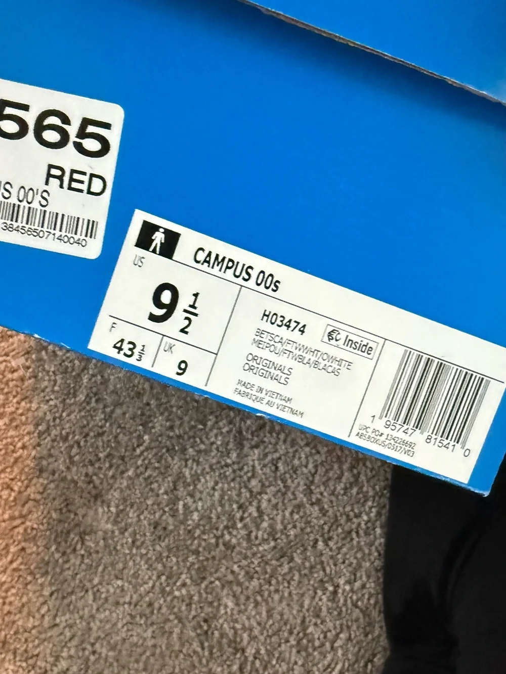 adidas Women’s Red Suede Sneakers with White Stripes